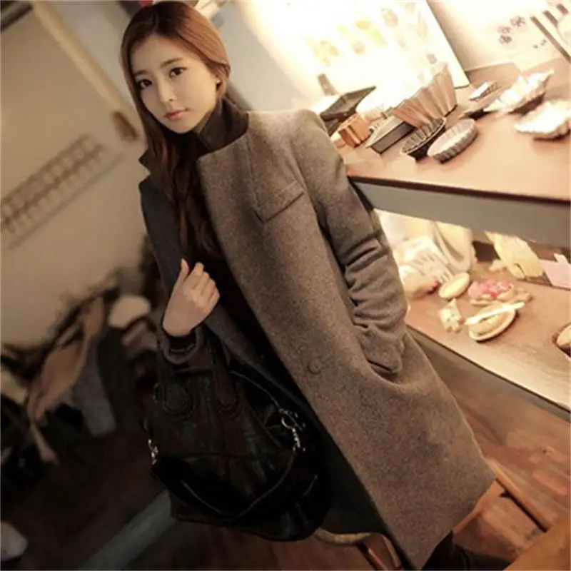 La Nouveau Automne Longue Dans Laine 1 D'hiver 3 2 Section Manteau De 4 Et Style d0TqqU