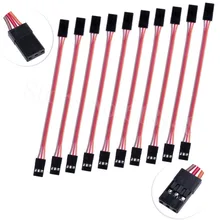 100 pcs 100mm Servo Extensão Chumbo Cable Macho para Macho 60 Núcleo para Futaba JR Plug RC Zangão quadcopter KK MWC Control Board