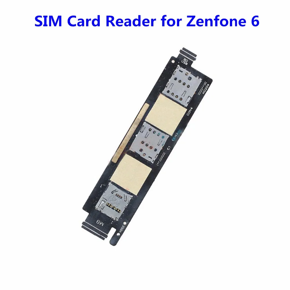 1PCS New Single Dual Sim Holder for ASUS Zenfone 6 A600CG A601CG Card Adapter Reader Slot Tray Repalcement Part | Мобильные телефоны
