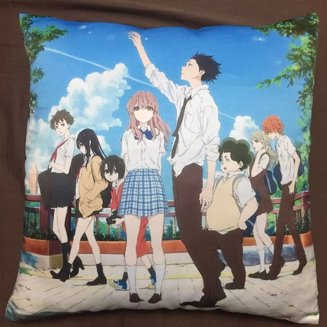 Чехол Koe No Katachi a Silent Voice с двумя боковыми подушками обнимающая Подушка чехол для