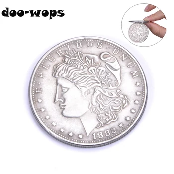

1pc Magnetic Copper Morgan Dollar Coins Magic Tricks Appear/Vanish Magia Magicians Accessories Close Up Street Illusions Props