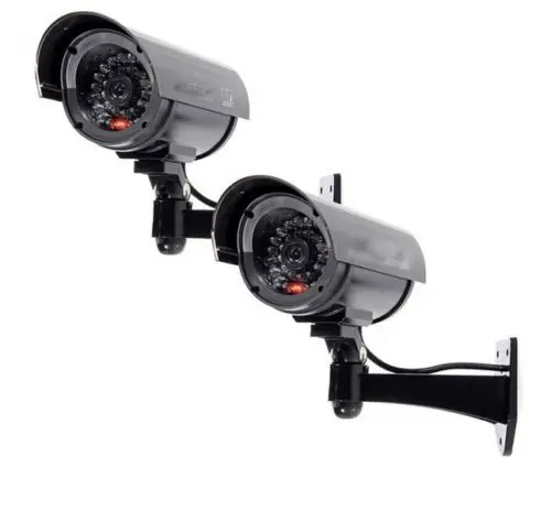 2 упак. пуля ИК Поддельные пустышки наблюдения LED безопасности Камера CCTV запись свет