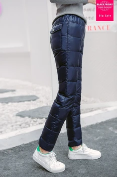 

New arrival fashion brand winter elastic real duck down pants female keep warm stitching great quality stretch down pants wq181