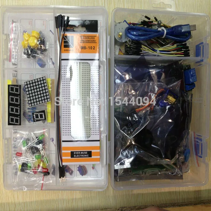 

Kit for arduino uno with mega 2560 / lcd1602 / hc-sr04 /dupont line in plastic box