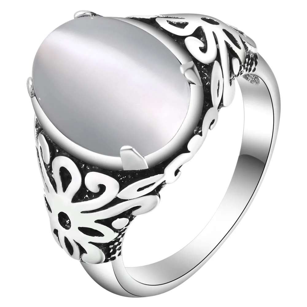 Женское кольцо из серебра 925 пробы с искусственным драгоценным камнем|gemstone rings