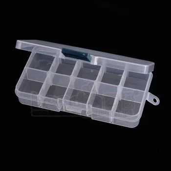 

13x7x2.4CM Big Size 10 Cell Box Jewelry Ring Earrings Boxes Compartment Storage Box Display Cases Beads Rings Jewelry Displays