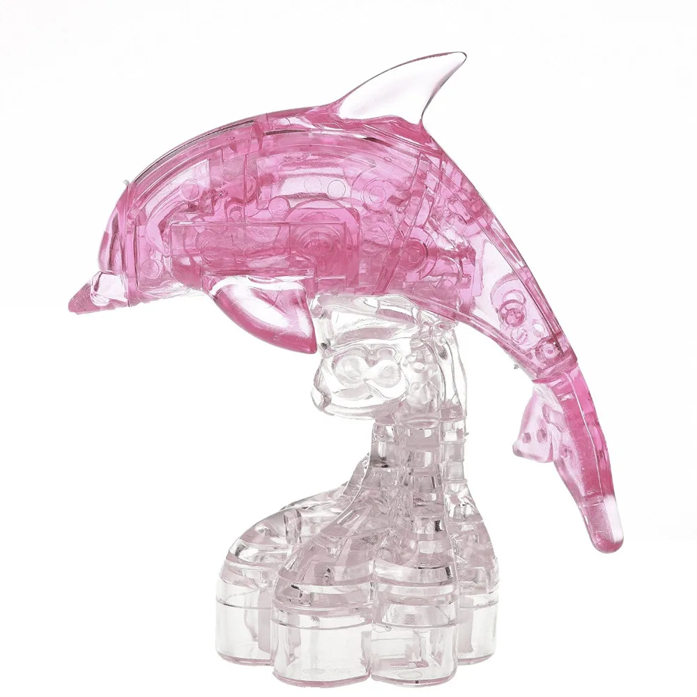 

38 Pieces 3D Crystal Dolphin Puzzle Blocks (Pink)