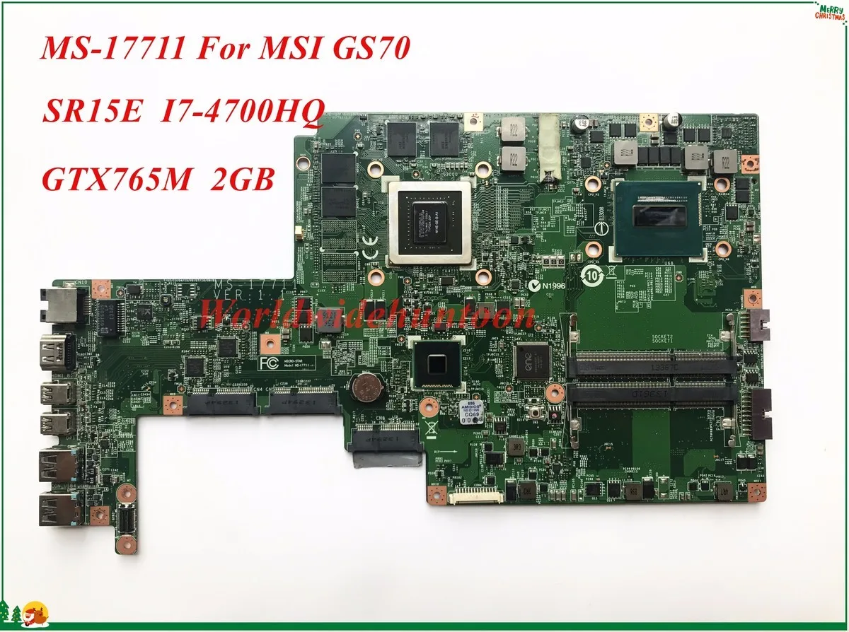 Высококачественная материнская плата для ноутбука MSI GS70 SR15E MS 17711 GTX765M 2 Гб DDR3L 100%