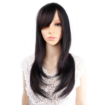 Amir Synthetic Hair Wigs long Straight Blonde Ombre Wig for Women Black natural hair Neat Bang Wigs Cosplay long side bang straight my little pony lily cosplay wig