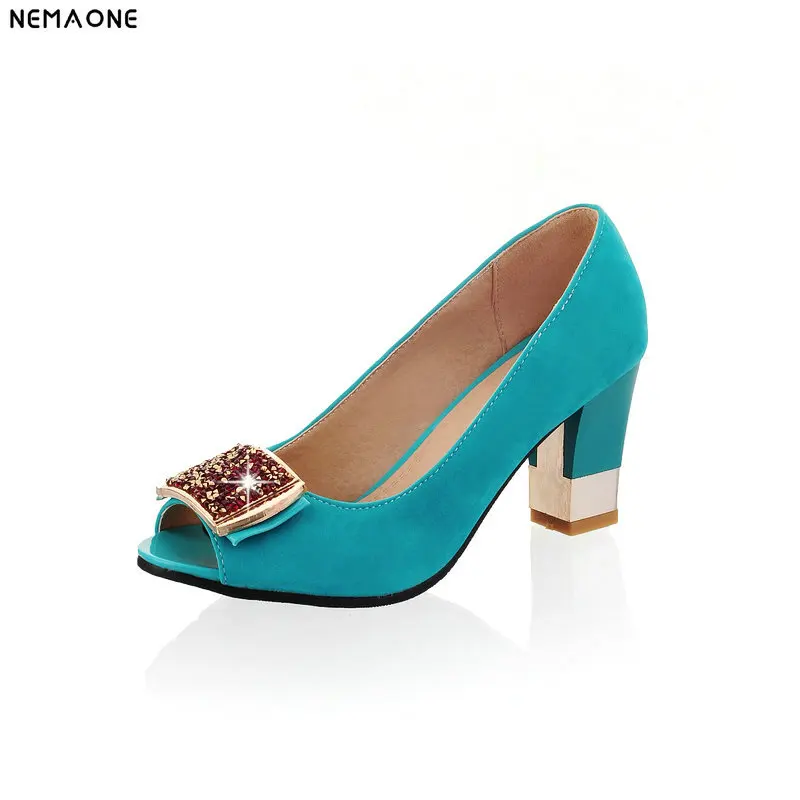

2019 New high Heels Shoes peep toe women Shoes thick heel dress Shoes woman