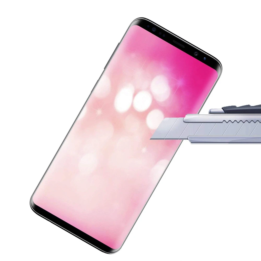 Чехол для телефона samsung Galaxy S9 плюс закаленная пленка полный Экран