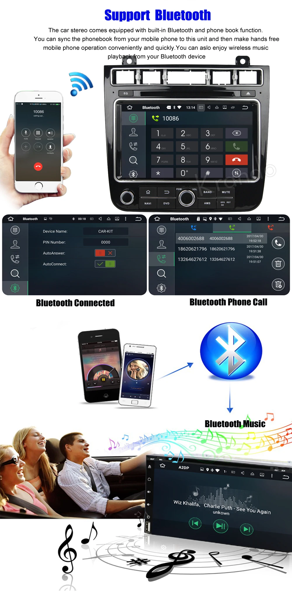 Clearance Krando 8" Android 8.0 car navigation multimedia system DVD player GPS for VW touareg 2015 2016 1017 audio radio 3G DAB bluetooth 4