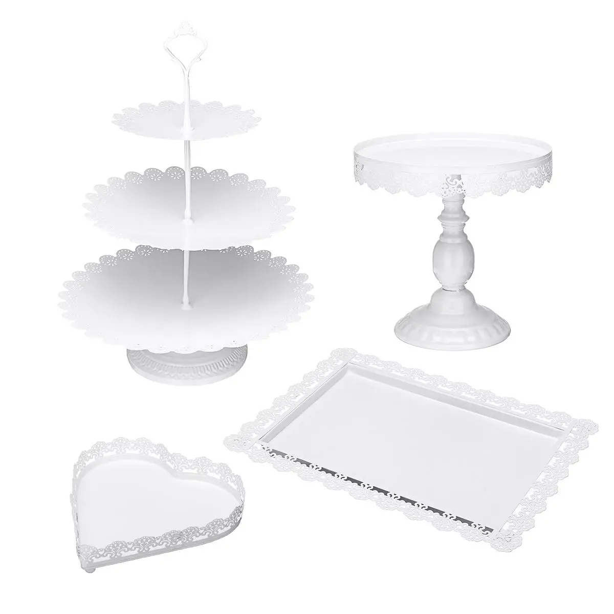 

4 Pieces In Set High Quality Cake Stand Dessert Table Wedding Party Shower Event Supplier Sweet Table Cake Holder Decoration