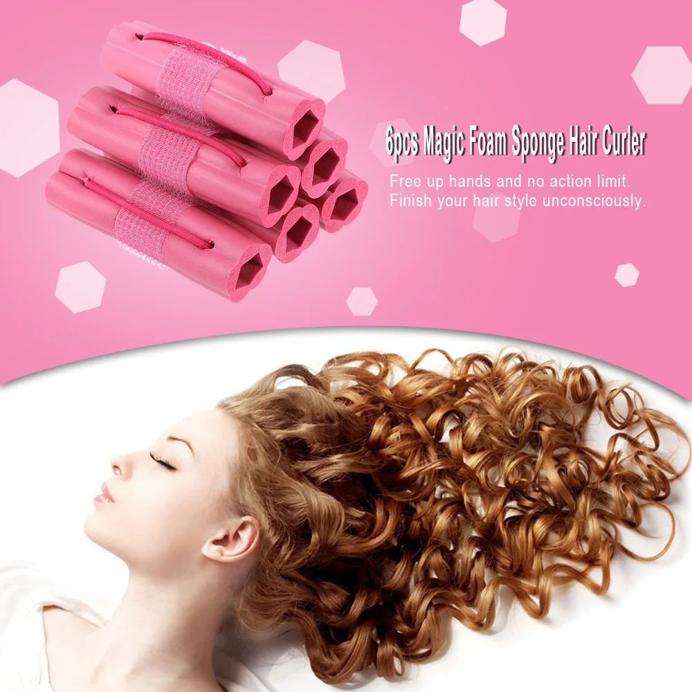 6 шт. волшебный Поролоновый спонж для завивки волос DIY модные волнистые волосы для путешествий для домашнего использования мягкие бигуди для волос бигуди Инструменты для укладки