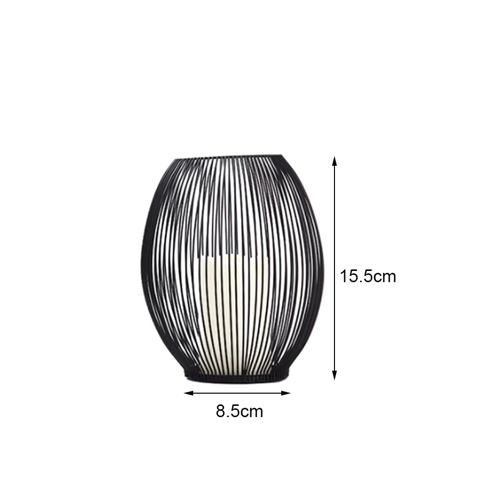 Современный металлический полый подсвечник, подсвечник, подвесной фонарь, подарки для домашнего декора - Цвет: S