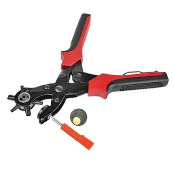 

Professional Hole Punch Plier Revolving Heavy Duty Leather Punching Tool for Belts Purses Watch Bands l29k