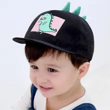 Весенне-летняя детская бейсболка для мальчиков и девочек с рисунком динозавра, бейсболка в стиле хип-хоп, регулируемая детская Кепка От Солнца