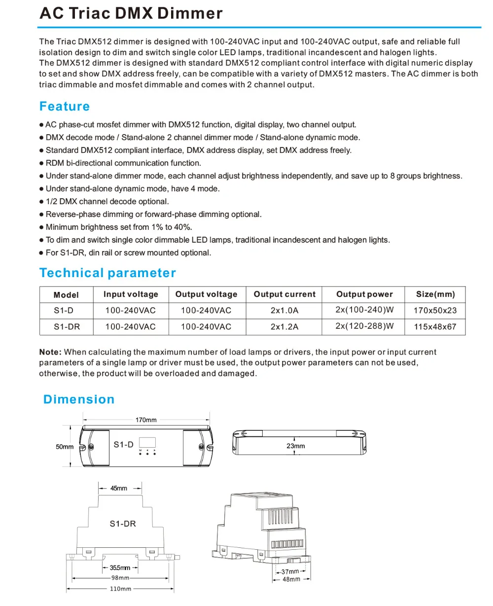 S1-DR/SS-B/S1-B/R1/S1-K/RT6 AC Triac DMX диммер; AC100V-240V, 2,4G дистанционный RF умный переключатель для светодиодный светильник