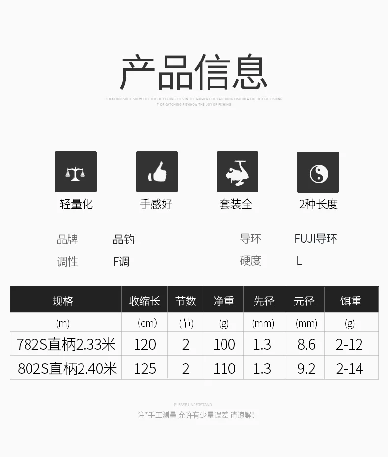 LURESTAR LONGCI 782& 802L 2,33/2,40 м спиннинговая Удочка бас-удочка Япония высокоуглеродистая пустая удочка