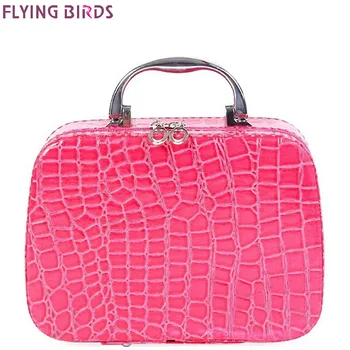 

FLYING BIRDS Cosmetic Bags Box Makeup Bag women cosmetic cases Beauty Case Travel purse Jewelry Display Case fashion LM3601fb
