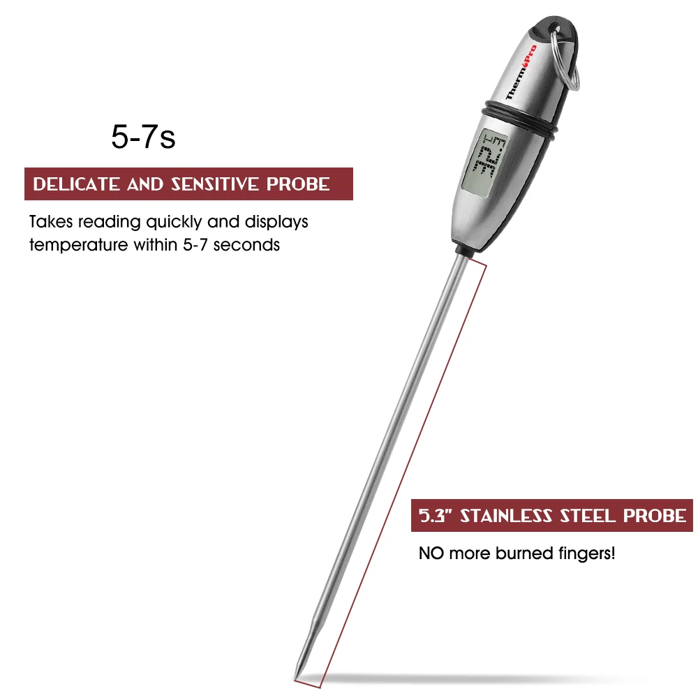 Термопро TP-02S мгновенное чтение цифровой кухонный духовой шкаф коптильня барбекю мясо Приготовления Зонд термометр