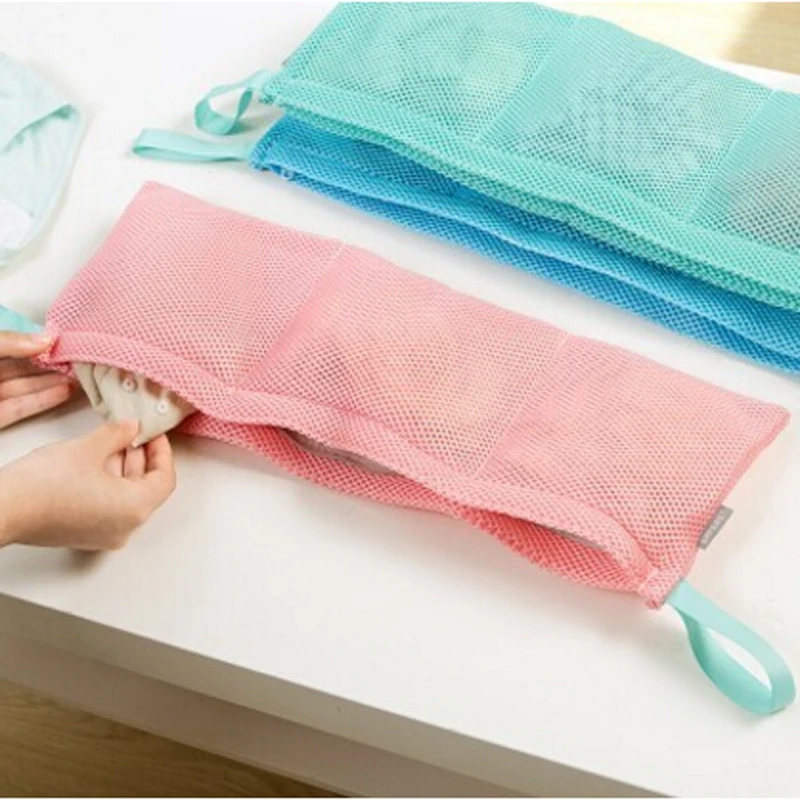 

1pc Quality 3 grids thickened Underwear Socks Wash Bag Stockings Saver Wash Bag Clothes Wash Net Protect Aid Mesh Bag