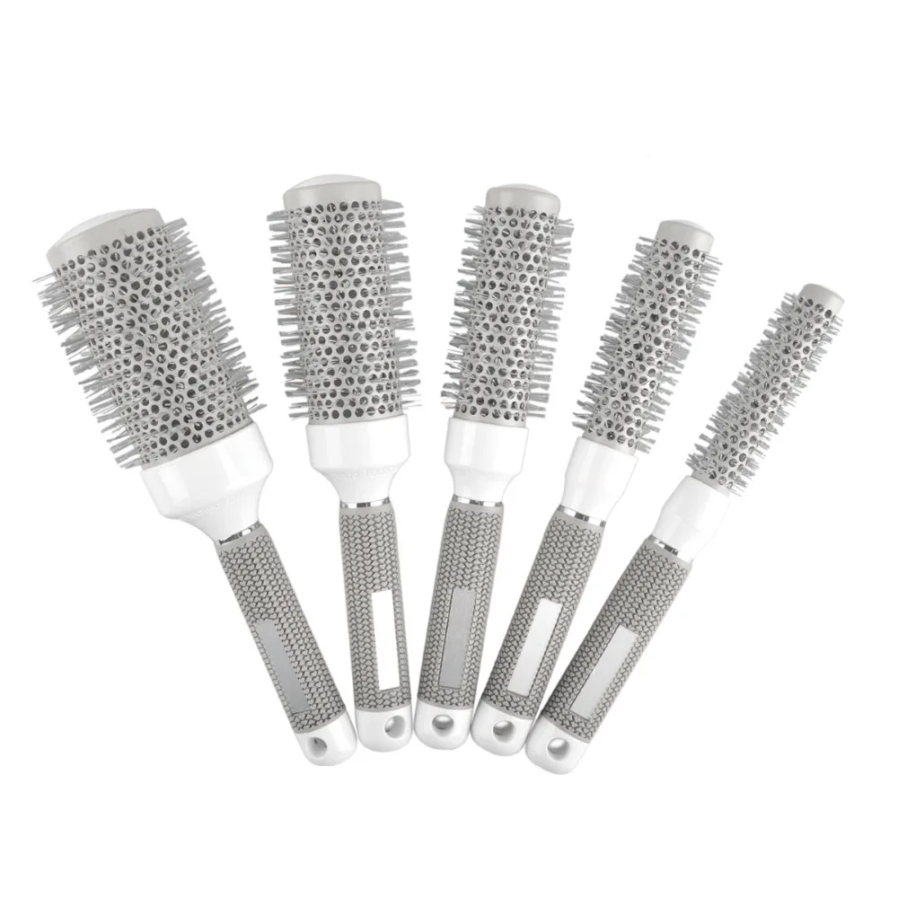 

5pcs/Lot Mix Size Roll Round Comb Barber Hair Salon Dressing Styling Hair Brush