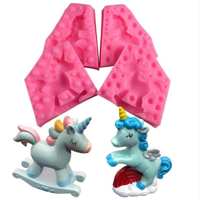 

1PC Unicorn Cake Silicone Molds Cake Decoration Tools Sugar craft DIY Fondant Chocolate Mould Baking Tools Bakeware Decorating