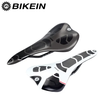 

BIKEIN Ultralight 3k Carbon Cycling MTB Bike Saddle Matte/Glossy Road/Mountain Bicycle Front Seat White/Black 103g Bike Parts