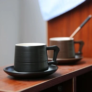 

Simple coffee cup with saucer spoon home coffee cup set Mark cups