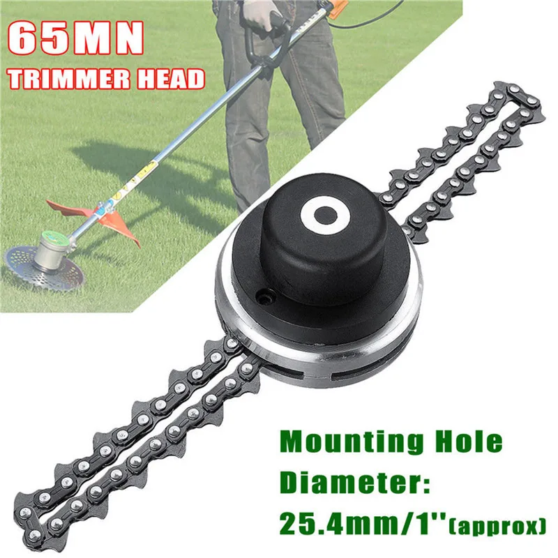 

65Mn Trimmer Head Coil Threaded Chain Brush Cutter Trimmer Grass For Lawn Mower Grass Trimming Machine Brush Cutter ^