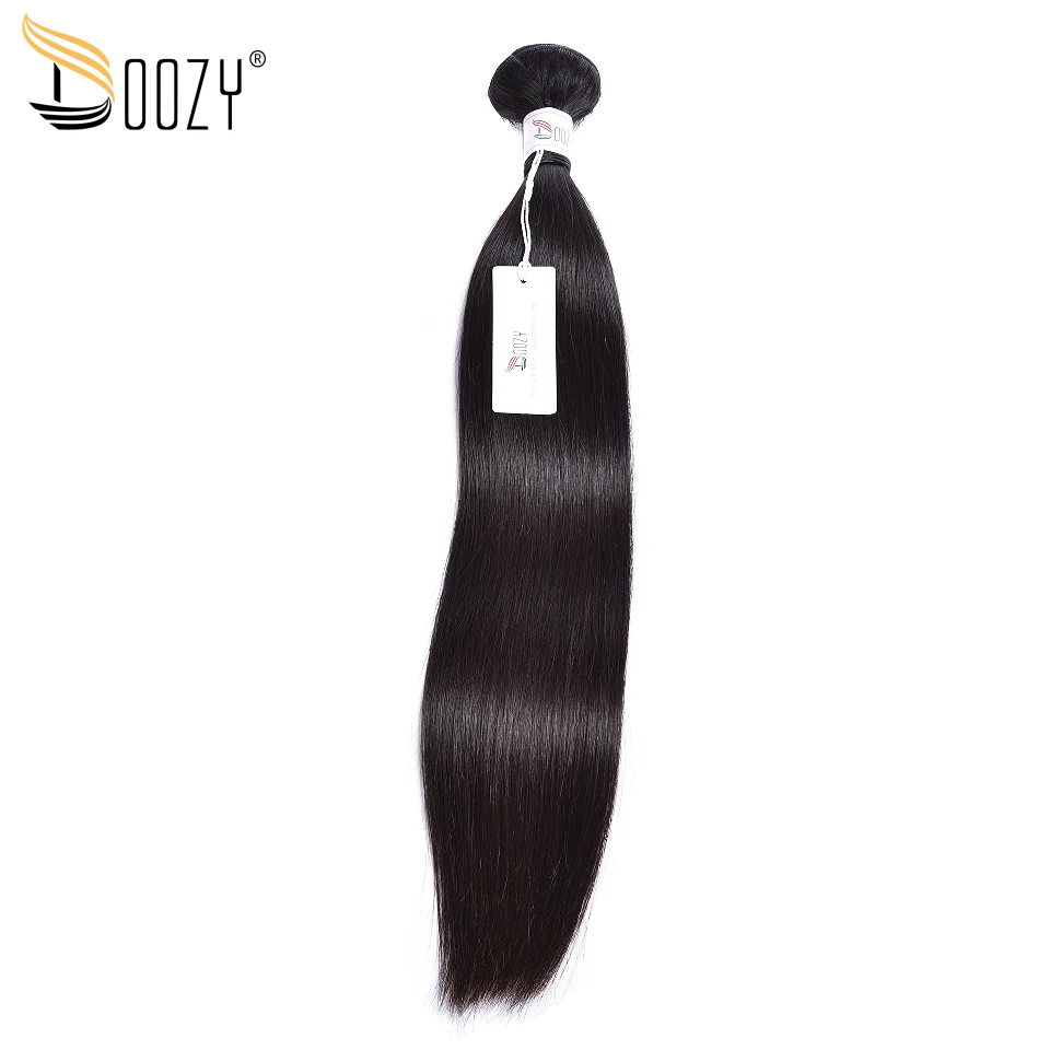 Doozy straight Brazilian virgin human hair bundles free shipping double weft unprocessed natural color hair weaving