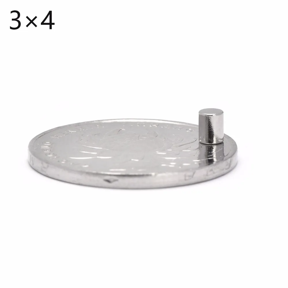 

100Pcs Disc 3 x 4 mm Super Strong Rare-Earth Disc Neodymium Magnets Models Toyndfeb Neodymium neodimio imanes 3*4MM