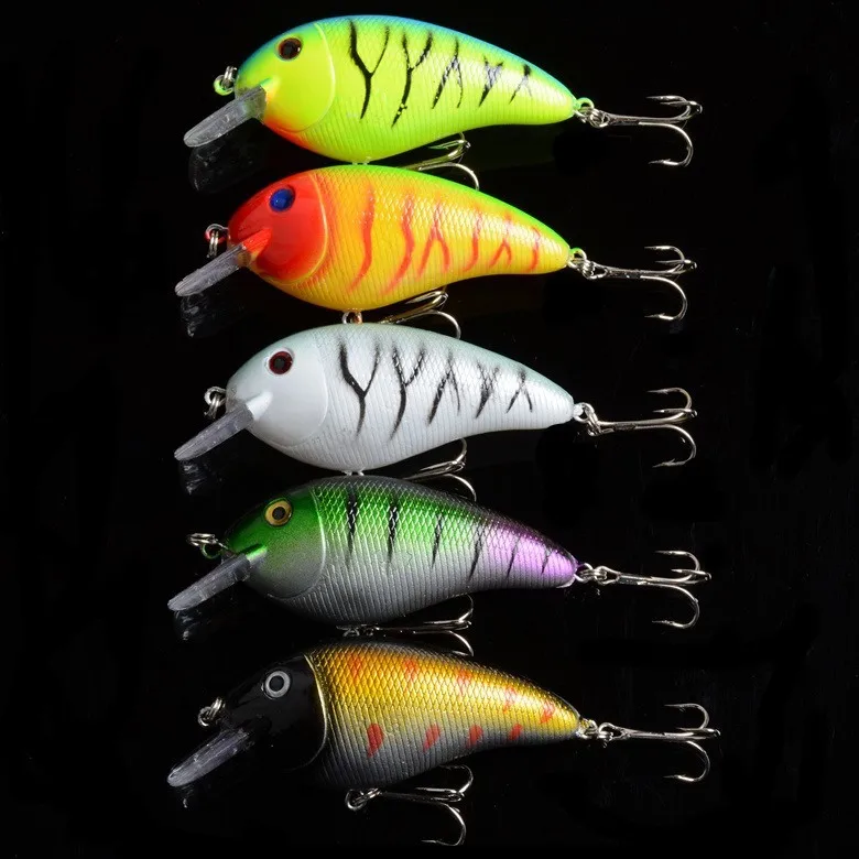 

5Pcs/Lot Striped Crank Fishing Baits Lure 8.5cm/15.2g Lifelike Artificial Hard Fishing Bait Lures Wobblers For Sea River
