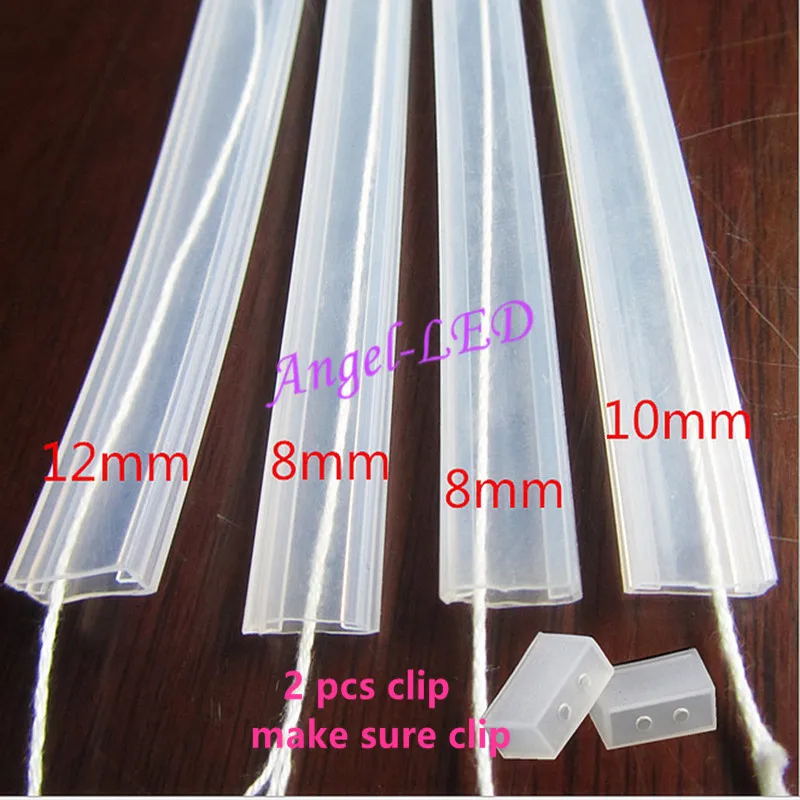 

SMD5050 3528 3014 5630 ws2801 ws2811 ws2812b waterproof led strip Silicon cilp 5m/10m length 8mm/10mm/12mm Silicon tube IP67