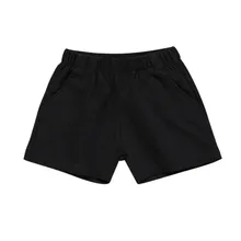 Повседневное детские шорты летние хлопковые спортивные Твердые Цвет шорты брюки Лидер продаж синий черный штаны для мальчиков Новое поступление