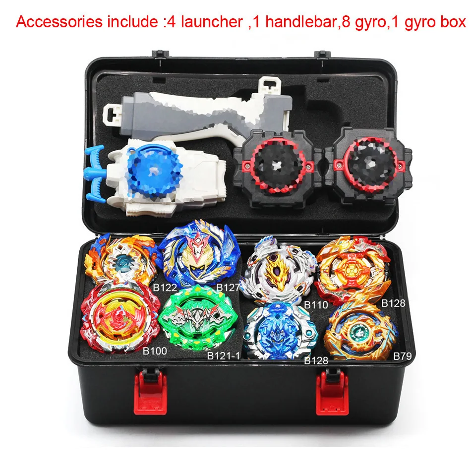 Новые пусковые установки Beyblade B129 Toupie Bayblades металлические черные гальки набор Burst Fafnir коробка Bey Blade игрушки для мальчика на день рождения