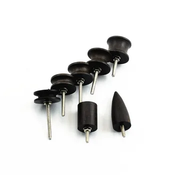 

7size/Set Leathercraft Carving Tool Handmade DIY Leather Edge Slicker Round Wood Leather Burnisher