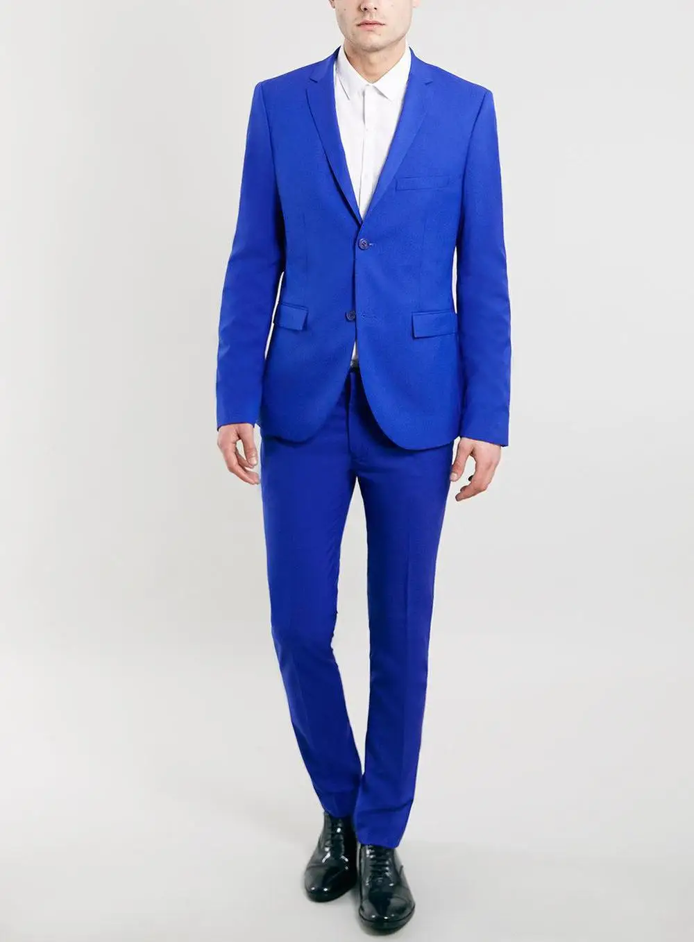 Новое поступление groo носить костюм синий смокинги для мужчин свадебные костюмы для мужчин 2 шт. мужские костюмы уменьшают подходящие два- кнопка жениха костюмы