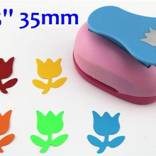 Тюльпан 1,5 ''(32 мм) дырокол для скрапбукинга резак для бумаги diy Пробойники детский инструмент для рукоделия Embosser детские игрушки S2936-4