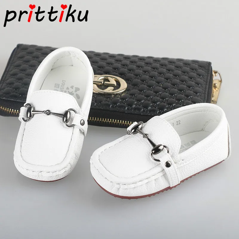 2018 Baby Toddler Boy Girl Leather Classic Loafers Little Kid Black