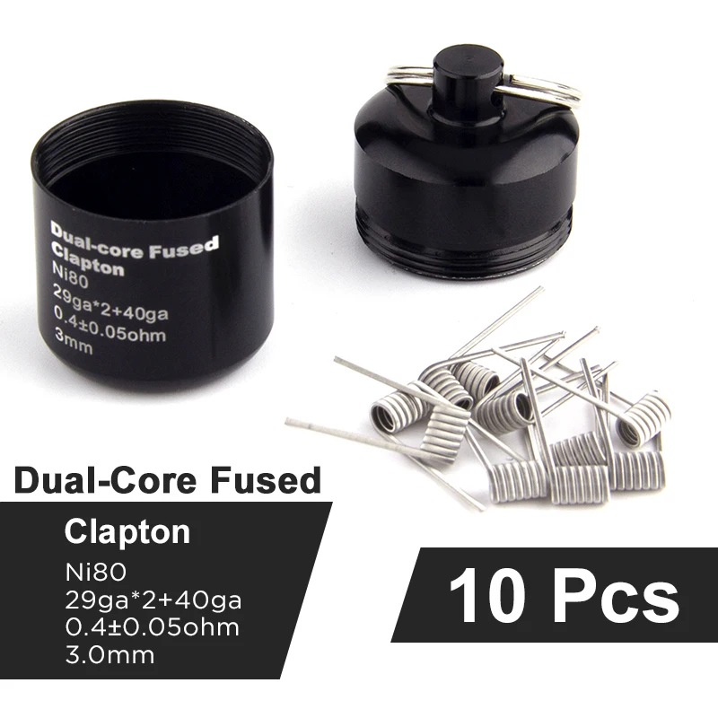  Augvape Intake RTA Tank With Clapton 10pcs Dual Core Fused Coils 4.2ml Capacity 24mm Leak Proof Bot