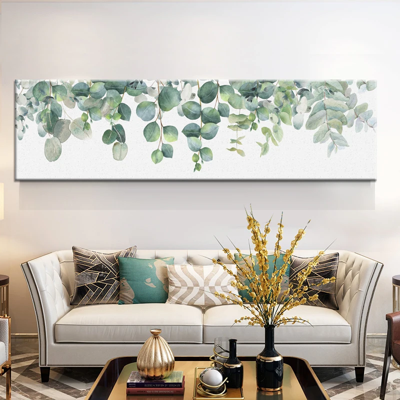 

Watercolor Leaves Wall Art Canvas Painting Green Style Plant Nordic Posters and Prints Decorative Picture Modern Home Decoration
