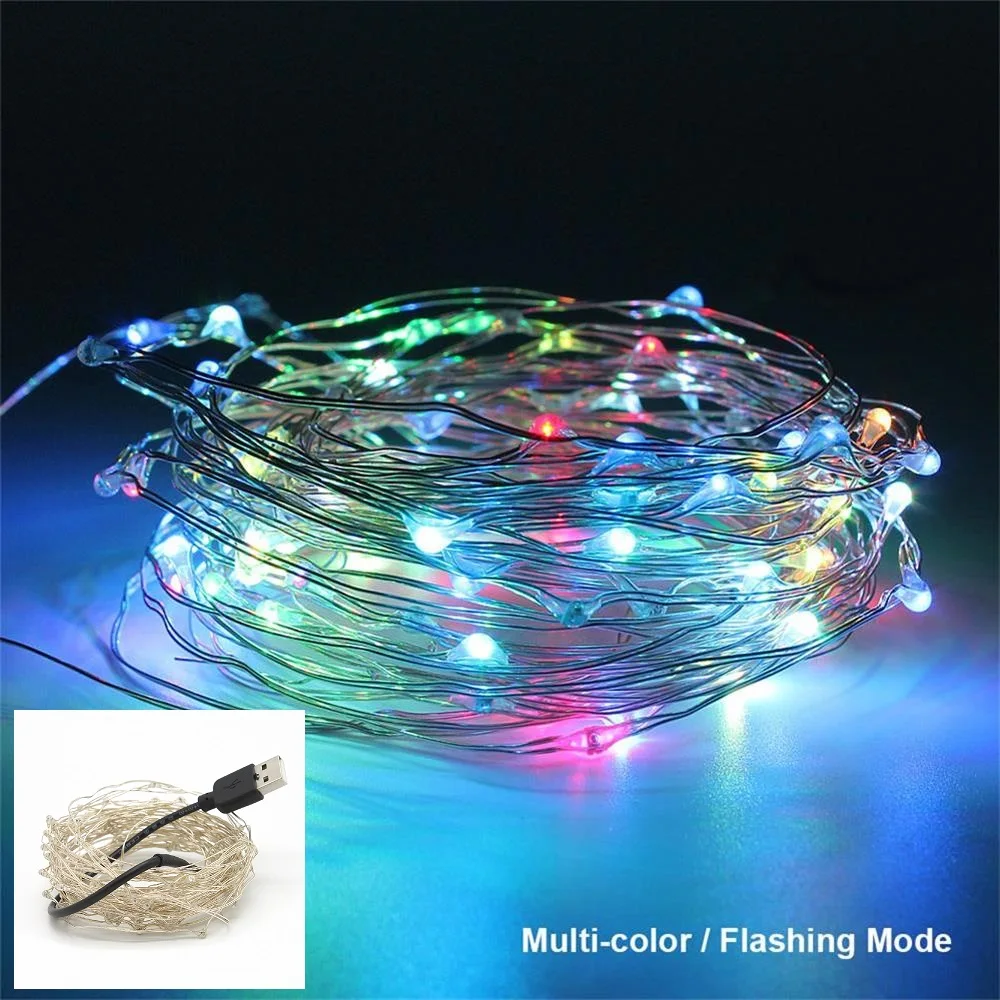 anblub 10m 33ft usb string light 100 leds multicolor multicolor fairy lights