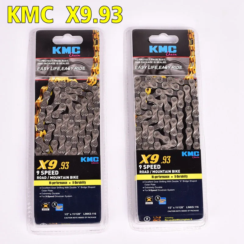 KMC X9L Bicycle Chain 116 Links 9 Speed Silver J&B Importers Inc 16558