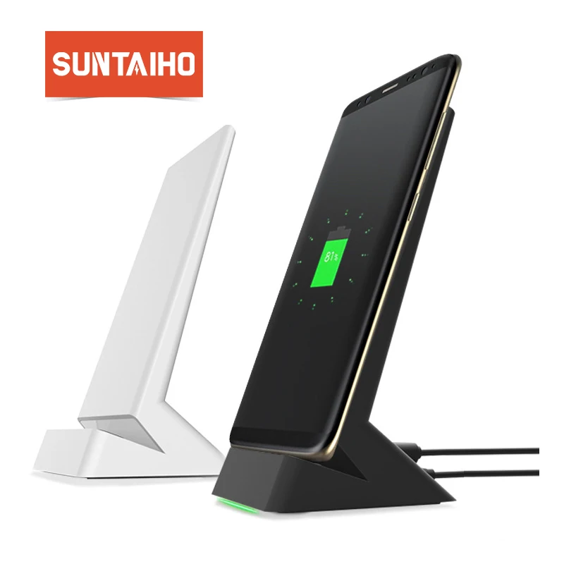 

Suntaiho Qi Wireless Charger 10W Quick Charge for Samsung S8 S8 Plus Note 8 S7 Edge Nexus 4 Fast Charging 2.0 W9 for iPhone 8 X