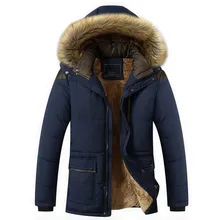 Горячая Теплая мужская повседневная куртка пальто плюс хлопок пальто