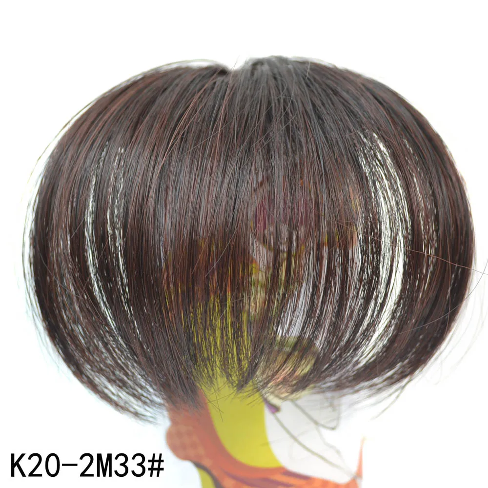 Jeedou тонкие хлипкие 10 г тупые челки на заколках синтетические волосы для наращивания натуральные идеи для вдохновения полностью восстанавливают любую прическу - Цвет: K20-2M33