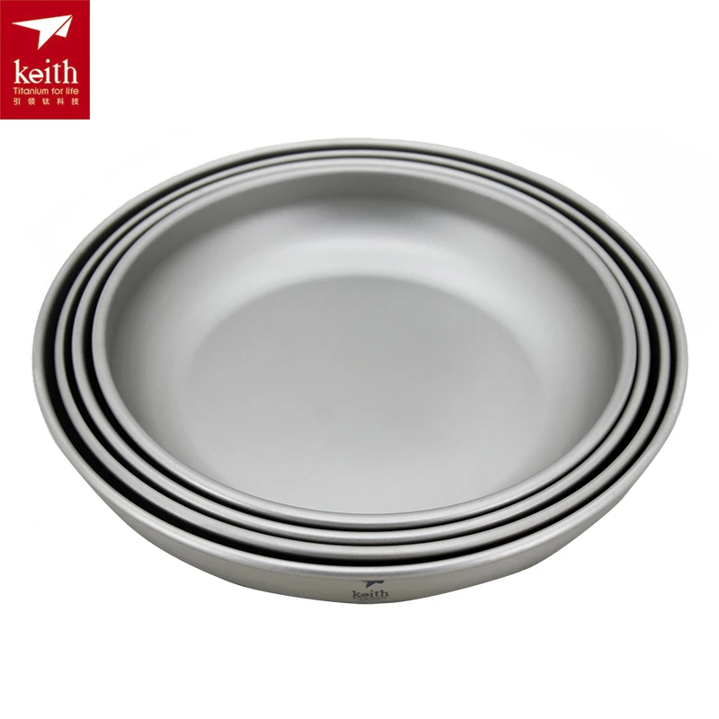 Keith un conjunto de Titanium plate camping al aire libre Vajilla ti5371/ti5377