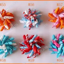 2," 100 шт коркер банты для волос Смешанные сотни цветов коркер заколки для волос цветные